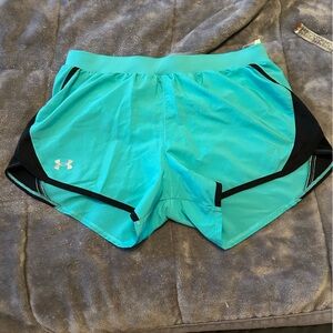 Under Armour Aqua and Black Sports Shorts
